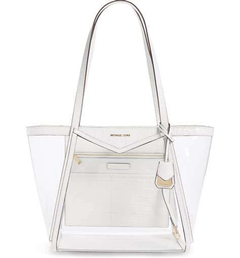 michael kors stadium bag|Michael Kors clear tote bags.